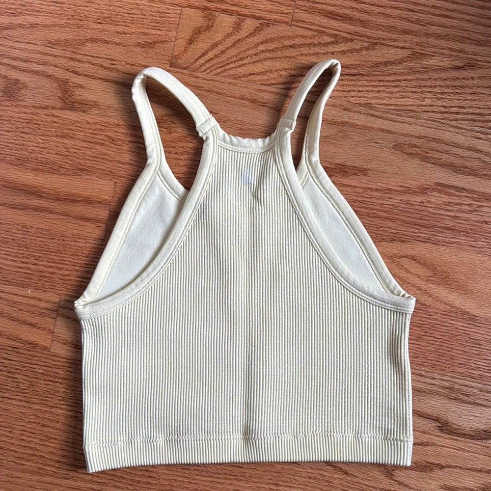 Yellow Ribbed Tank Top - Picture 2 of 2